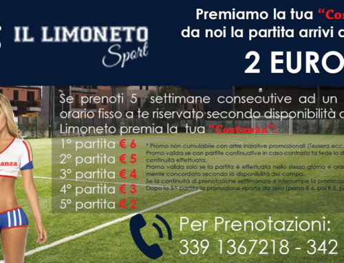 Offerta calcetto Messina: il Limoneto Sport premia la tua “Costanza”